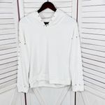 Boston Proper Velour Rhinestones Hoodie Sweater White XS Sweatshirt Top Photo 7