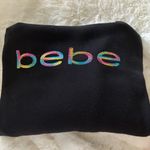 Bebe Women’s Medium hoodie Sweatshirt sequins Logo Photo 7
