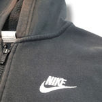 Nike Sweatshirt Size Large Full Zip Up Hooded Sweatshirt Embroidered Logo Faded Fading Black Photo 3
