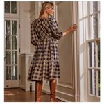 Summersalt  Gingham Tiered Midi Dress Prairie Long Sleeve S Cottagecore Cotton Photo 1