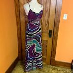 Feminine bright swirls summer maxi dress Purple Photo 3