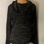 Cloth & Portrait Black Knit Cowl Neck Sweater S NEW Lace Hem Winter Witchycore Photo 0