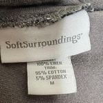 Soft Surroundings Soft Surrounding 100% Linen Pants MEDIUM High Rise Wide Leg Pull On Woven Casual Photo 6