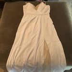 Women’s White Wedding Dress Leg Slit Silver Beading Corset Back Size 2 NEW White Photo 12