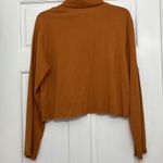 True Religion  Turtleneck Raw Hem Gold Crop Top size Medium Photo 4
