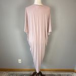 Barefoot Dreams Luxe Milk Jersey Womens Caftan Dress OS One Size Faded Rose Pink Photo 5