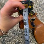 PRELOVED MARTINEZ VALERO DENIM FLORAL MULES Blue Size 8 Photo 3