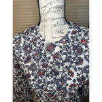 ZARA  Medium Floral Boho Textured Dress w. key hole and cut outs on neckline Photo 3