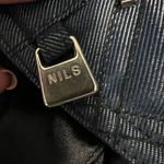 Nils Quilted Metallic Denim Ski‎ Jacket Blue Full Zip Size 12 Photo 8