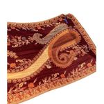KA Cashmere 100% Large Orange Brown Paisley Scarf Light Weight Shoulder Wrap Orange Photo 4