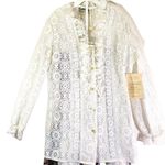 New Tumbleweeds Vintage Size 6 White Pink Floral Lace Blouse and Skirt Set Photo 1