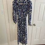 ZARA  Blue and White Patterned Long Sleeve Dress Photo 3