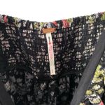 Free People Gaia Print Floral Tunic Mini Dress Black Corduroy size small Photo 5