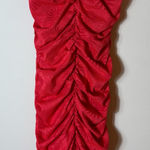 ZARA NWT ‎ Red Ruched Halter Mini Dress Size Medium Photo 0