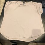 Pink Rose  Large Short Sleeve Gray Blouse Photo 1