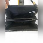 Vintage J & S Original 1960s Black Patent Woven Convertible Bag Photo 5