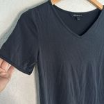 Armani Exchange Modal Tee Charcoal Grey Black Short Sleeve Minimalist Logo Bar Photo 3