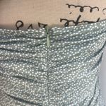 Lovers + Friends  Maysen Dot Riches In Sage Bodycon Ruched Dress Size Medium  NWT Photo 8