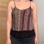 Papaya Floral Printed Lace Tank Top Photo 0