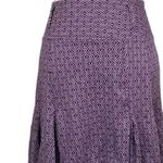 Free People purple and brown geometric design pleated skirt in size Small. EUC Photo 0