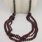 Vera Wang  Red Rhinestone Necklace Photo 0