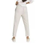 Reiss  Lily Pull-On Straight-Leg Trousers Button Fly Size 6‎ White Coastal Photo 2