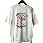 Urban Outfitters Property of Hoop It Up 3x3 T Shirt 2000 Vintage Y2K White Large L Basketball Photo 0