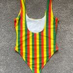 Disney Women’s Mickey Mouse Reggae Striped 1-Piece Swimsuit Size Small Photo 2