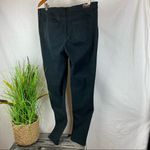 Juicy Couture Black Velvet Velour High Rise Waist Skinny Trouser Pants 10 Photo 1