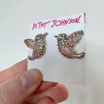 Betsey Johnson NIP Buzz Off Pave Bird Crystal Stud Earrings AS IS Photo 2