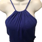 Athleta High~Low Halter Sundress Sz. S Purple Lined Removable Pads Tied Waist Photo 3