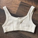 SKIMS Cream Waffle Knit Henley Bralette Size Small Photo 4