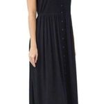 Frye  Button Front Midi Maxi sleeveless casual summer Fall Dress black new xl Photo 0