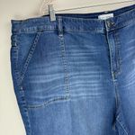 Lane Bryant  Mid Rise Girlfriend Shorts Sz 28 Flex Magic Waistband Dark Wash Photo 4