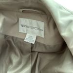 Worthington  Women's Ivory Trench Coat Size S Double-Breasted Belted‎ Photo 1
