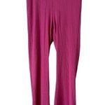 Aerie Barbie Pink Ribbed High Waisted Flare Leg Loungewear Sweatpants Size XS Photo 0