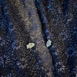 Alex Evenings Navy blue floral lace sparkle midi dress with lace cardigan set never worn Photo 11