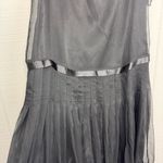 Laundry by Shelli Segal NWT Laundry Shelli Segal Y2K Silk Dress Drop Waist Rhinestone Buckle Pleated 12 Photo 2