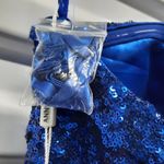 Anny Lee Womens Dress Size Large Blue Strapless Prom Photo 6