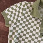 Hesperus  Green and White Check Collar Blouse Photo 4