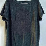 Connected Apparel Vintage 90s  Crinkled Blouse – Black – Women’s Size L Photo 0