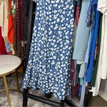 Reformation  Beechwood Blue Floral Puff Sleeve Midi Dress Photo 6