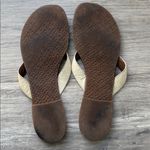 Tory Burch  Thora Ivory Tumbled Leather Flip Flip Thong Sandals Photo 5
