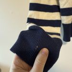 Reformation  Jeans Cashmere Blue White Stripe Sweater Size Small Photo 1