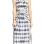 London Times  Halter Printed Tiered Maxi Dress Sz 10 Photo 0