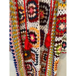SAACHI Granny Hooded Square Crochet Ruana kimono cardigan One Size Size L Photo 8