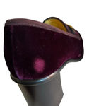 Fendi Authentic Size 36.5 Purple Velvet Heeled Logo Loafers 6.5 Photo 7