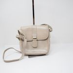 Brahmin  Genuine Smooth Leather Suede Lining Crossbody Purse Bag Neutral Tan Gold Photo 0