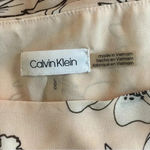 Calvin Klein  Peach Floral Women’s Blouse Large Business Casual Office Career Photo 3