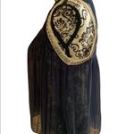 ZARA  navy silk sheer tank Size S‎ Photo 3